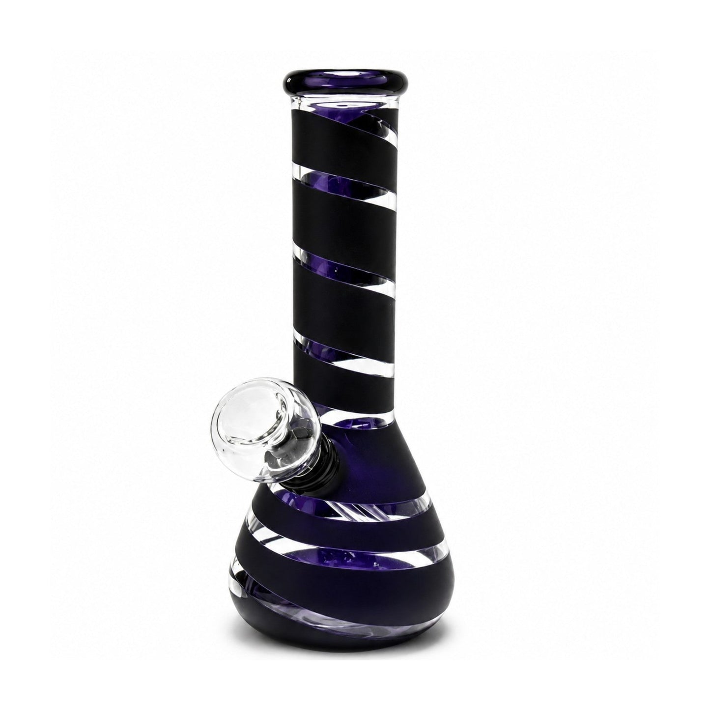 6" Spiral Stripe Mini Glass Beaker Bong – Assorted Colors