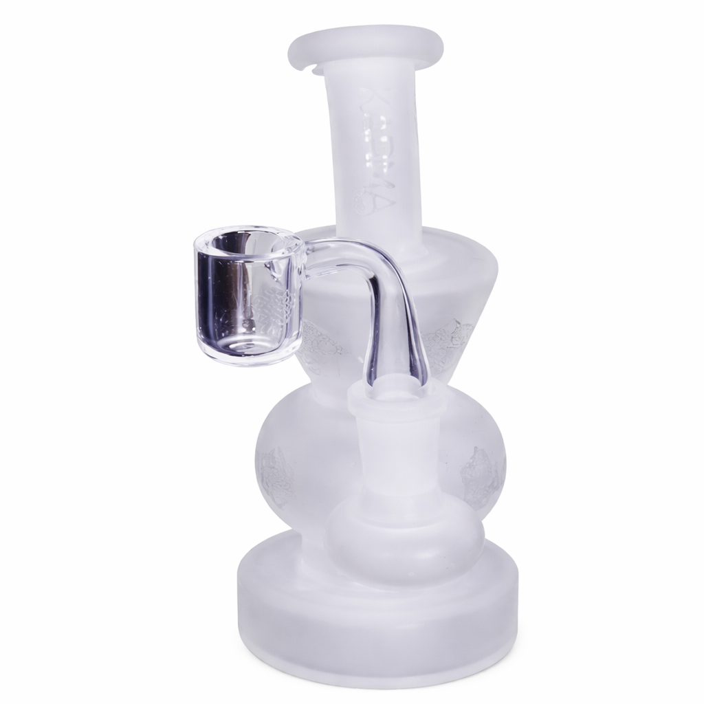 Karma | 6" Sandblasted Hourglass Glass Dab Rig
