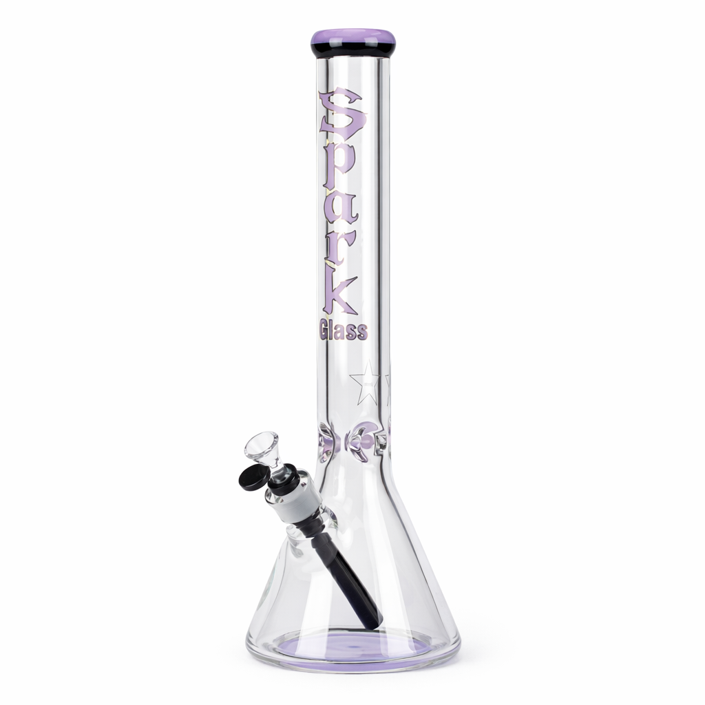Spark  | 18" 9 mm glass water bong with thick base