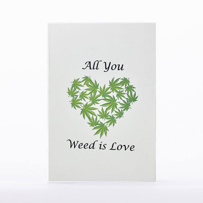 Intricate Greetings | Cannabis Leaf 3D Pop-Up Card – For Any Occasion