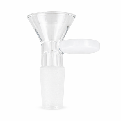 Glass Bowl with Milk Color Round Handle – 14mm (Pack of 3)