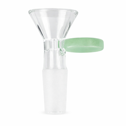 Glass Bowl with Milk Color Round Handle – 14mm (Pack of 3)