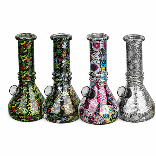 6″ Vivid Vault Beaker Mini Glass Bong – [JBLMIN-08-5]