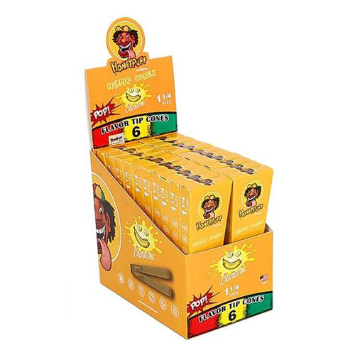 Honeypuff | 1 1/4 Size Fruit flavor tip 6pk Hemp cones Box of 20_4