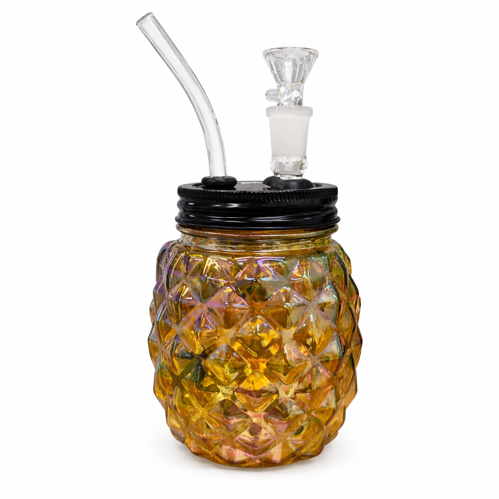 6″ Pineapple Glass Bong – Metallic Finish [GP2045PIN]