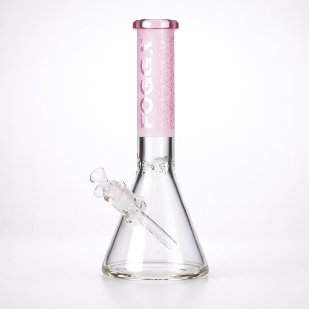 FOGGX | 14" Sandblasted Beaker Glass Water Pipe – 7mm Thick [FT292]
