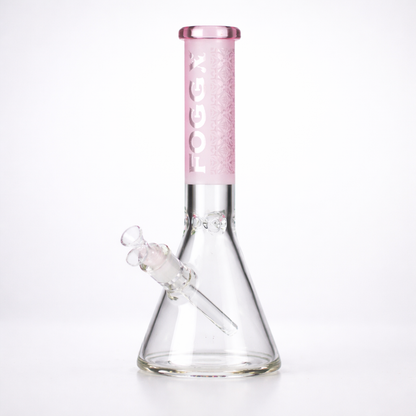 FOGGX | 14" Sandblasted Beaker Glass Water Pipe – 7mm Thick [FT292]