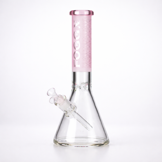 FOGGX | 14" Sandblasted Beaker Glass Water Pipe – 7mm Thick [FT292]