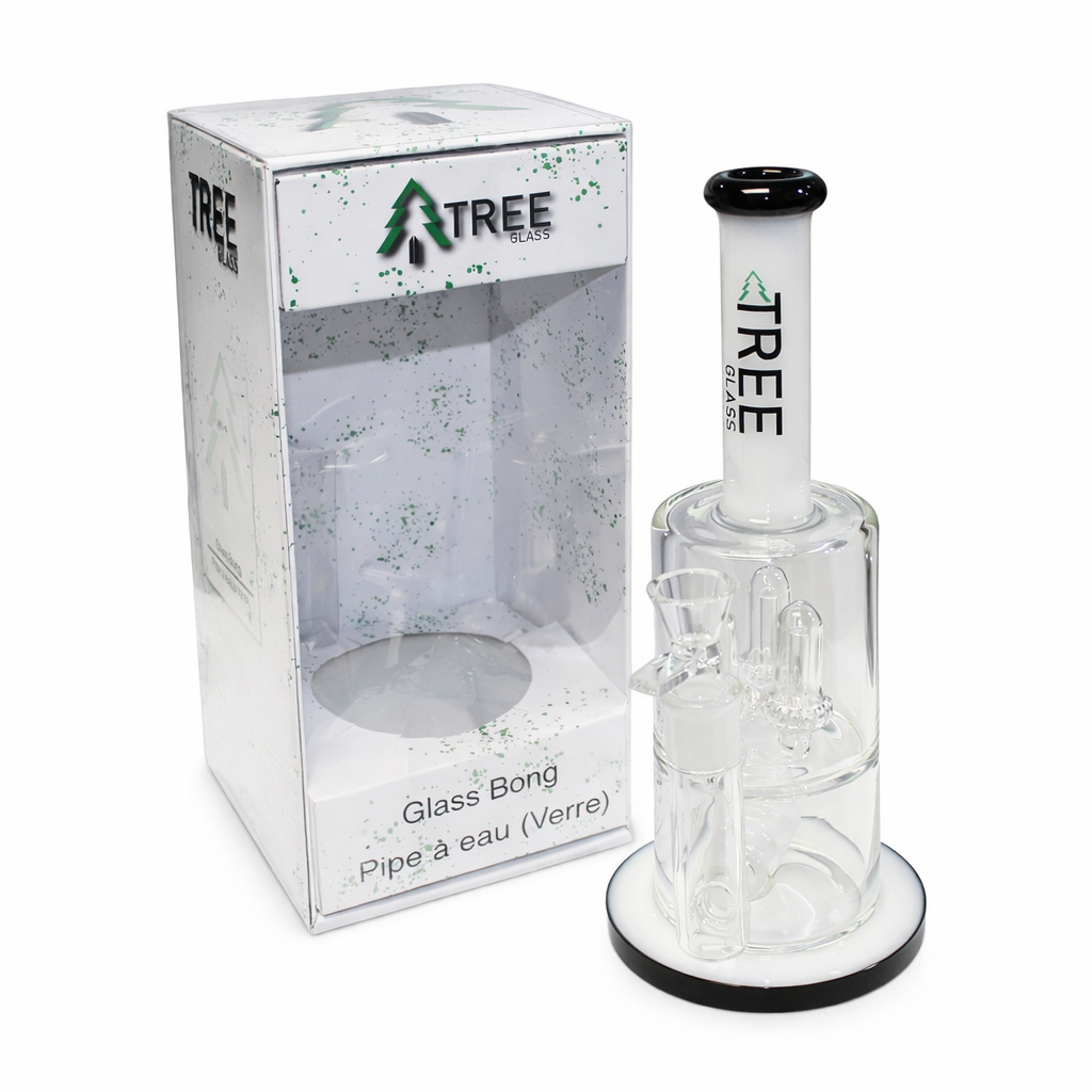 Tree Glass | 12" Fat Triple Dome Perc Bong Oreo