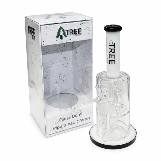 Tree Glass | 12" Fat Triple Dome Perc Bong Oreo