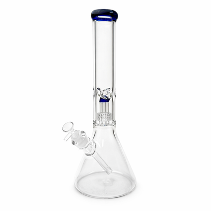 16" Color-Accented Glass Water Bong with Percolator