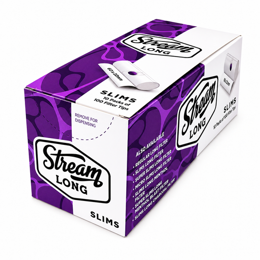STREAM | Slims Long RYO Filters Display Carton - 10 Bags (Mono Type)