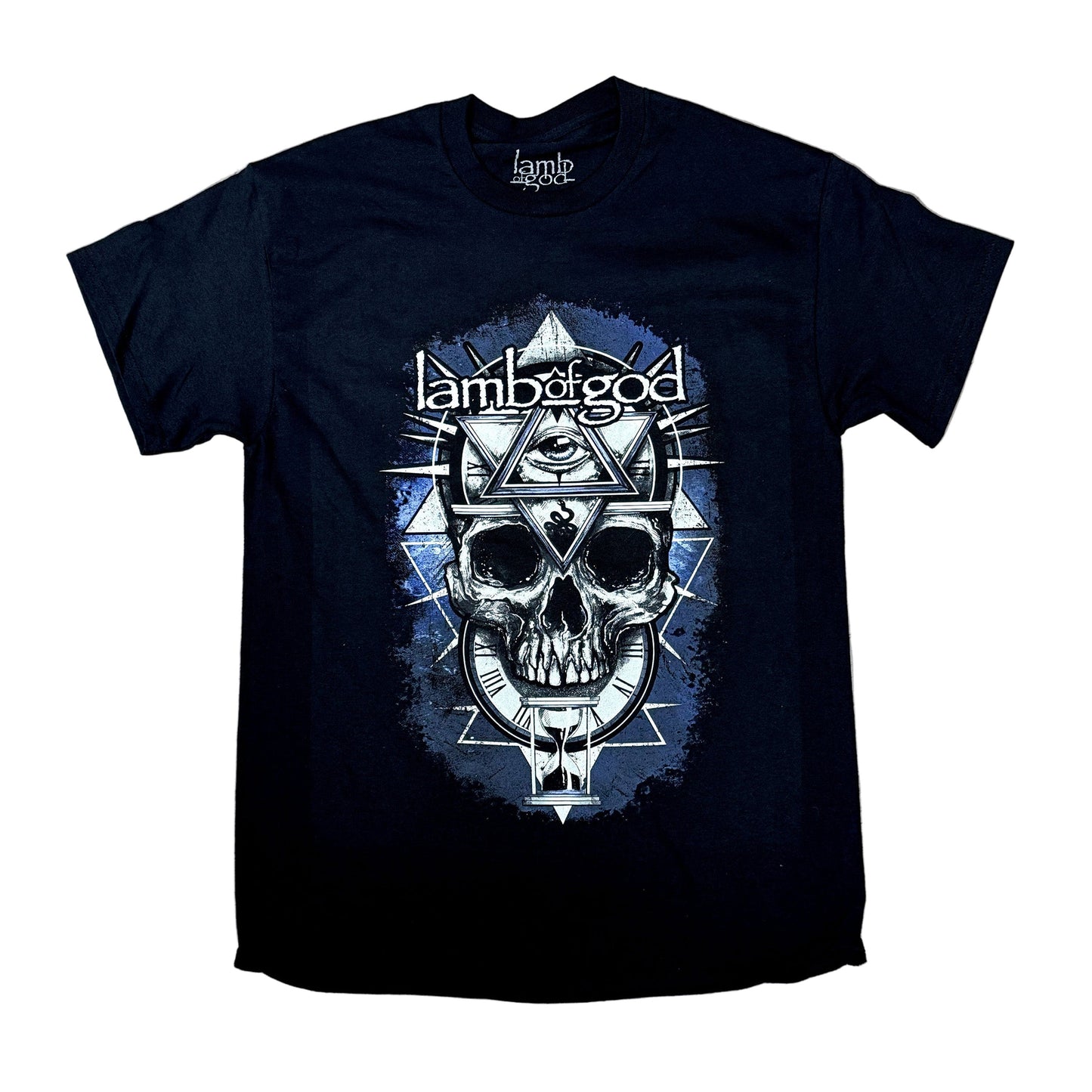 Lamb of God | “All Seeing Blue” Short Sleeve Men’s Black T-Shirt – Officially Licensed Rock Band Tee