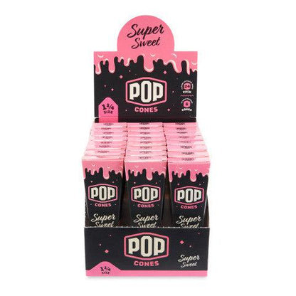 Pop Cones | 1 1/4 Pre-Rolled Cones with Flavor Tip – 6 Pack (24ct Display)