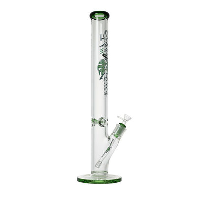 Johnny Green | 20″ 9mm Straight Tube with Grid Percolator Slide – Green (MJG-014)