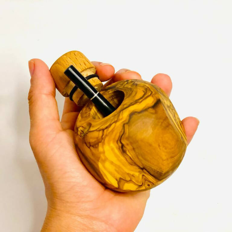 VOW | Olive Wood Apple Dugout/Smoker's Gift 1_2