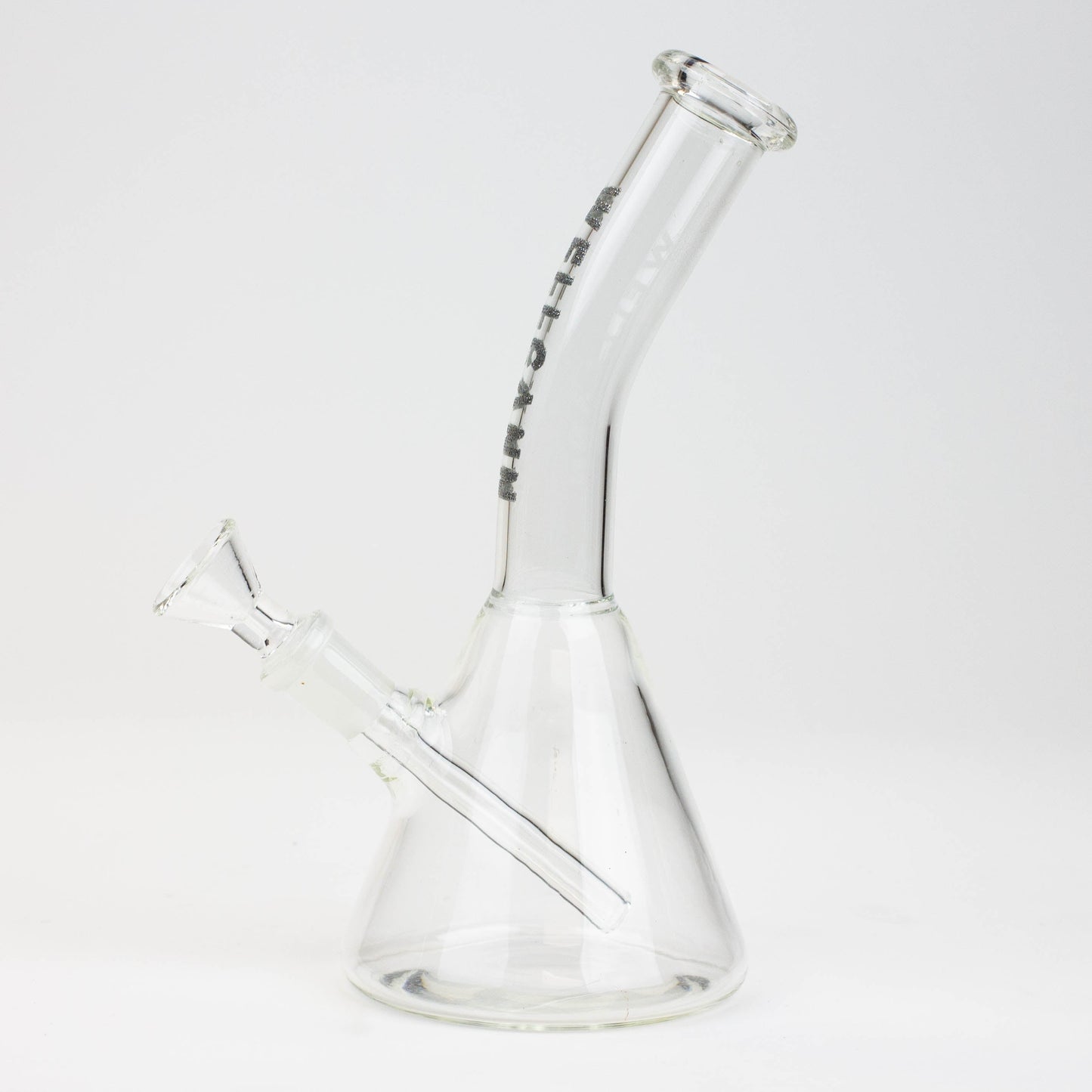 WellCann | 8" Clear Glass Beaker Bong with Bent Neck
