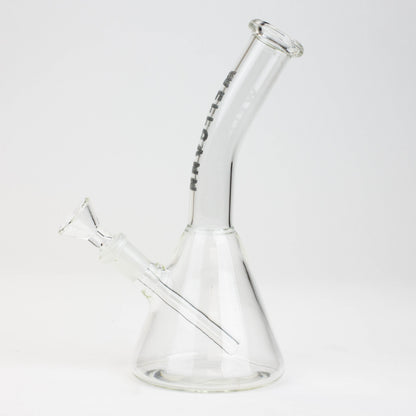 WellCann | 8" Clear Glass Beaker Bong with Bent Neck