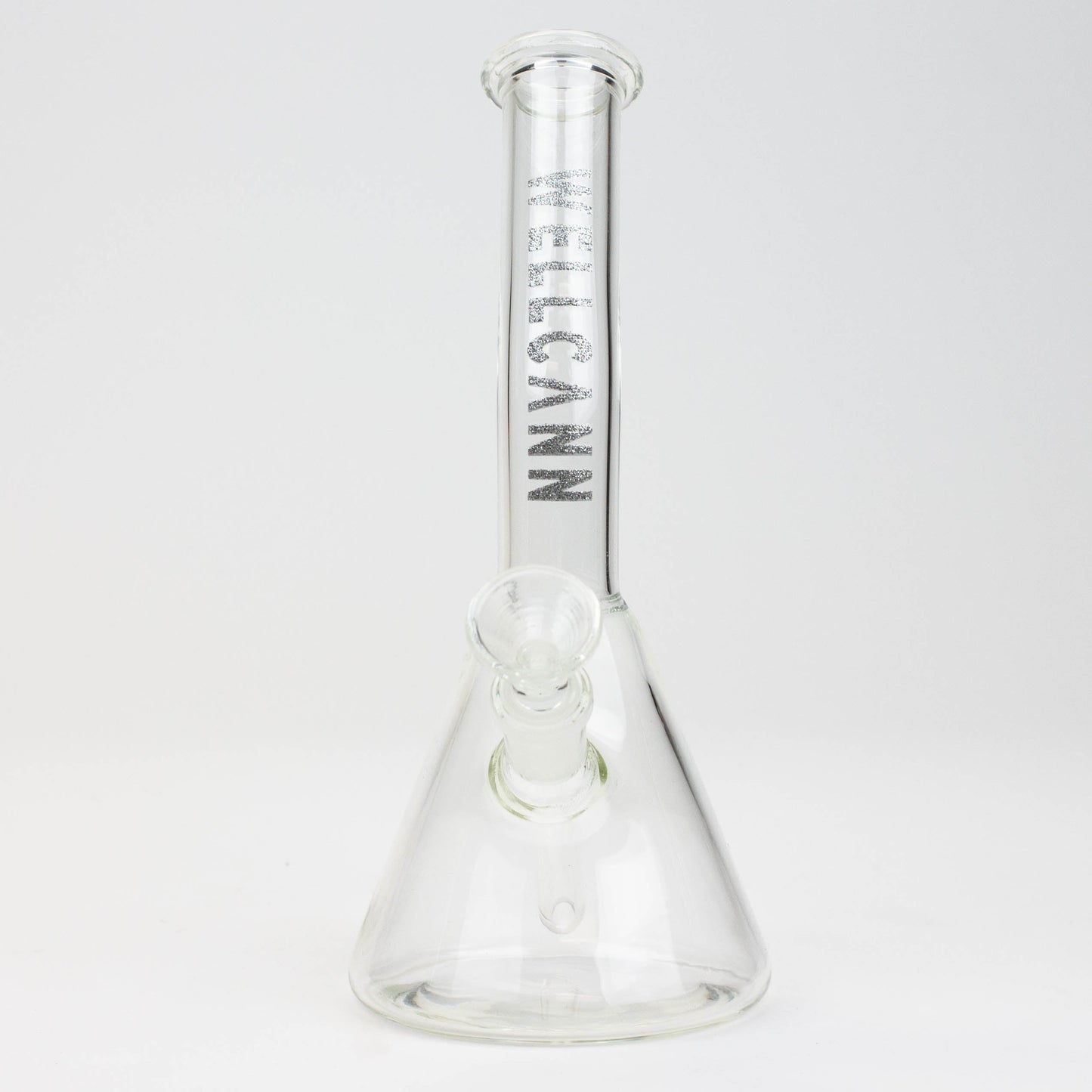 WellCann | 8" Clear Glass Beaker Bong with Bent Neck