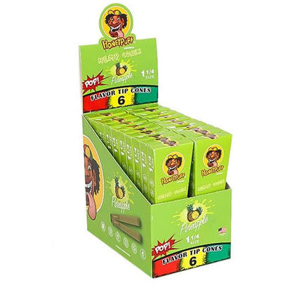 Honeypuff | 1 1/4 Size Fruit flavor tip 6pk Hemp cones Box of 20_10