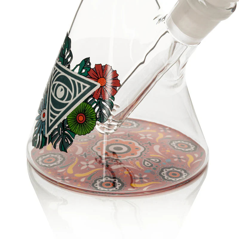 Red Eye Glass® | 10" Sugar Skull Glow-in-the-Dark Water Pipe [REG160]