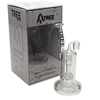Tree Glass | 9" Glass Rig Cluster Perc with Banger