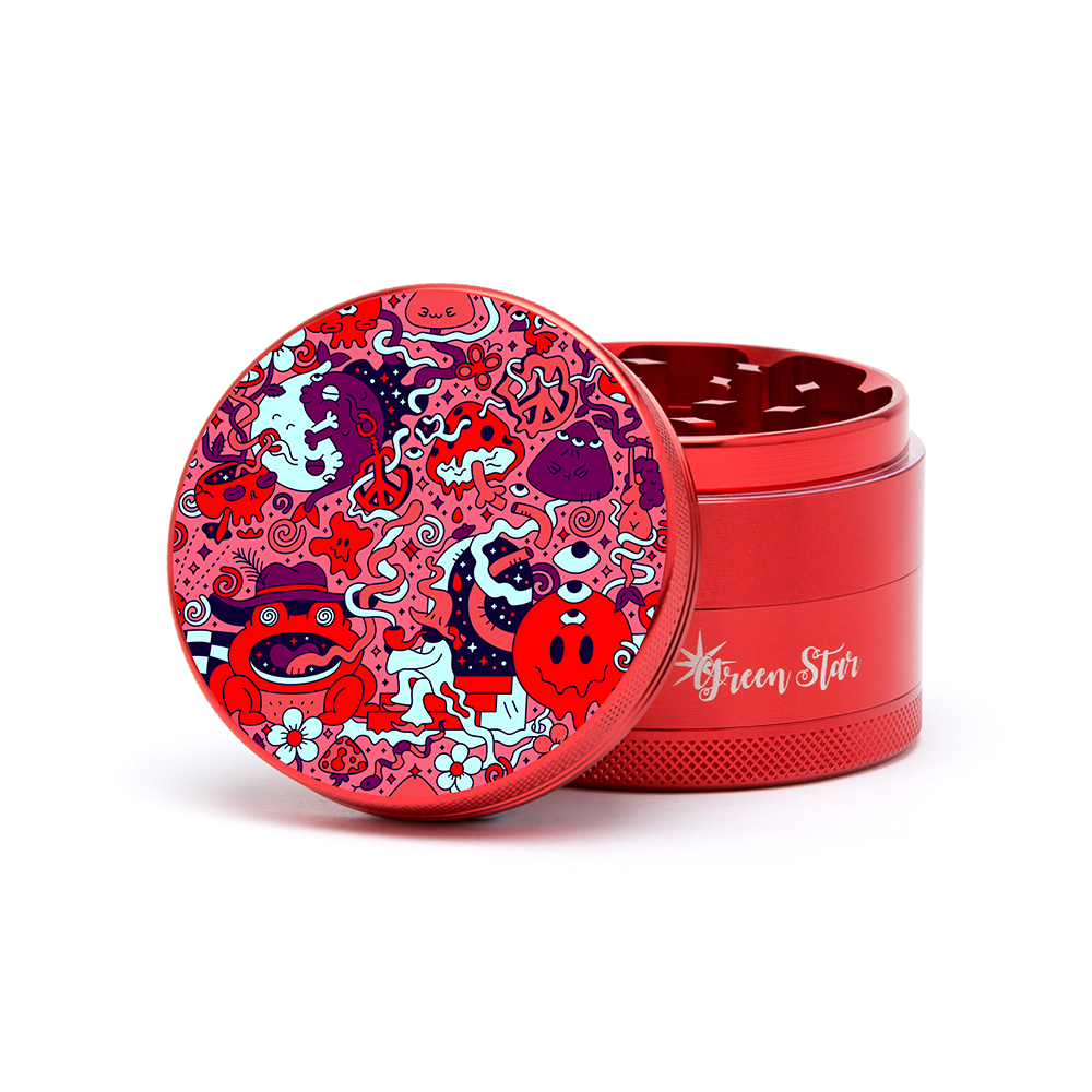Green Star | 2.5" (63mm) Grinder - Trippy Drippy Design_1