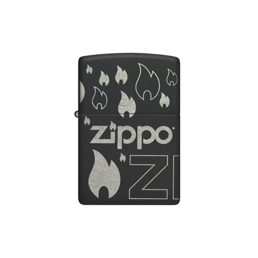 Zippo 48908 Black Matte Laser 360 Design_0