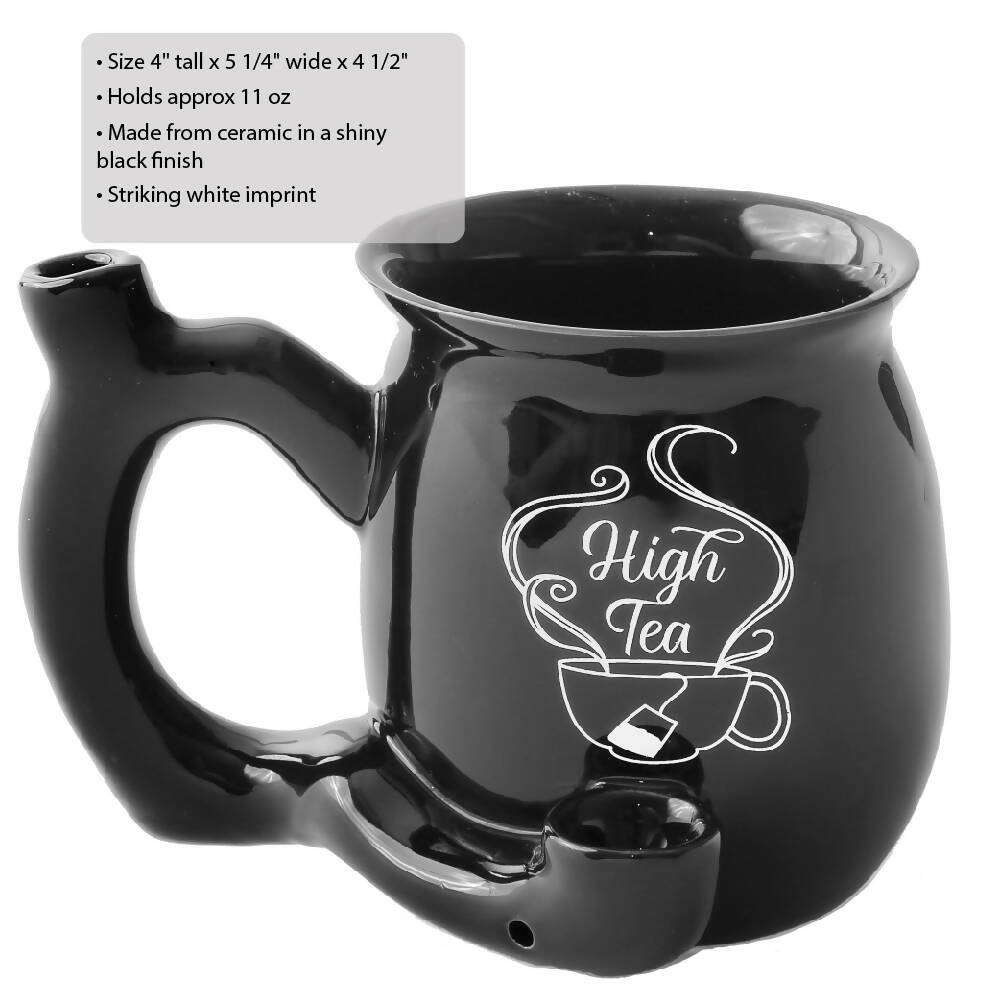 HIGH TEA ROAST AND TOAST PIPE MUG - SHINY BLACK WITH WHITE IMPRINT_1