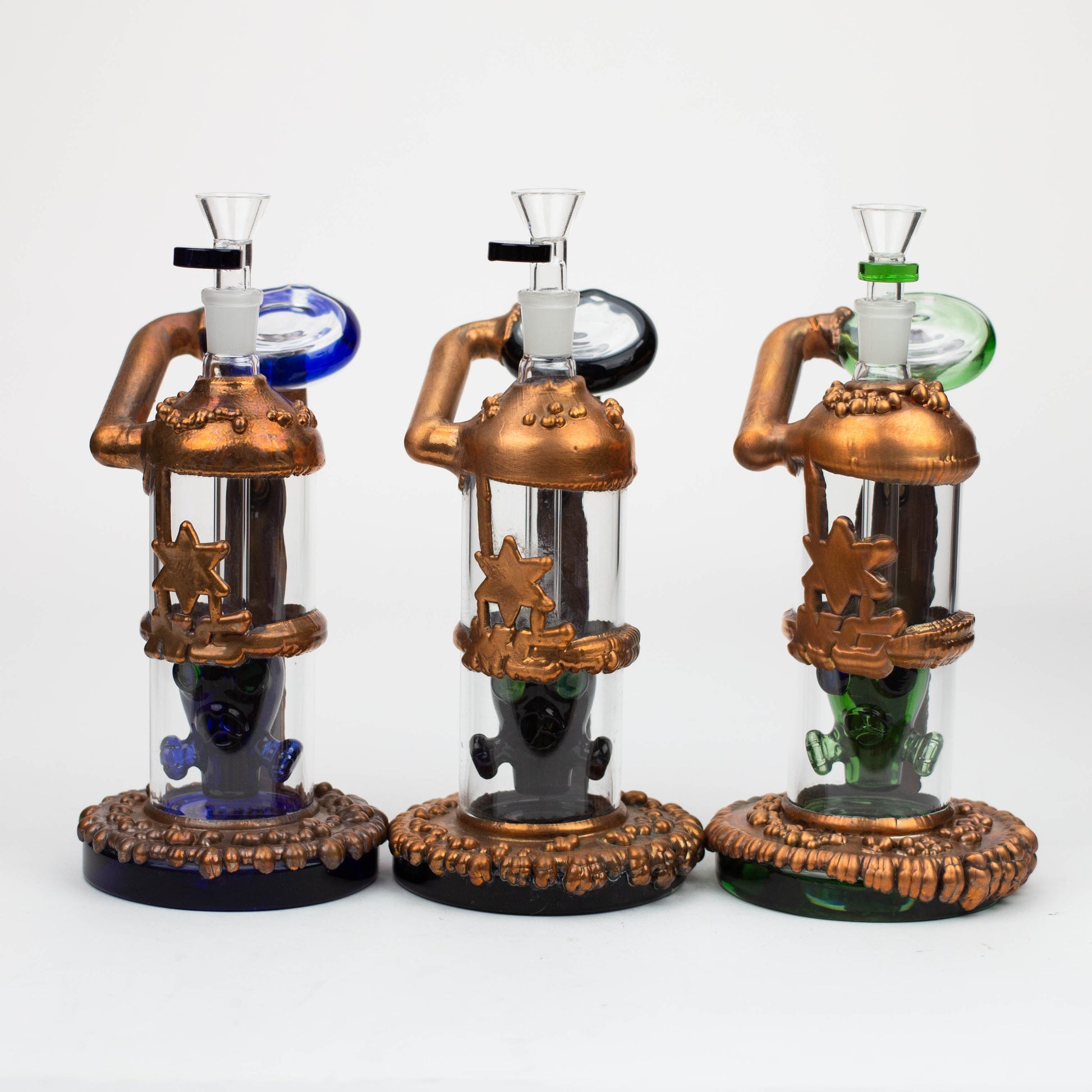 NG-9 inch Copper Plated Gas Mask Bubbler [N8034]_0
