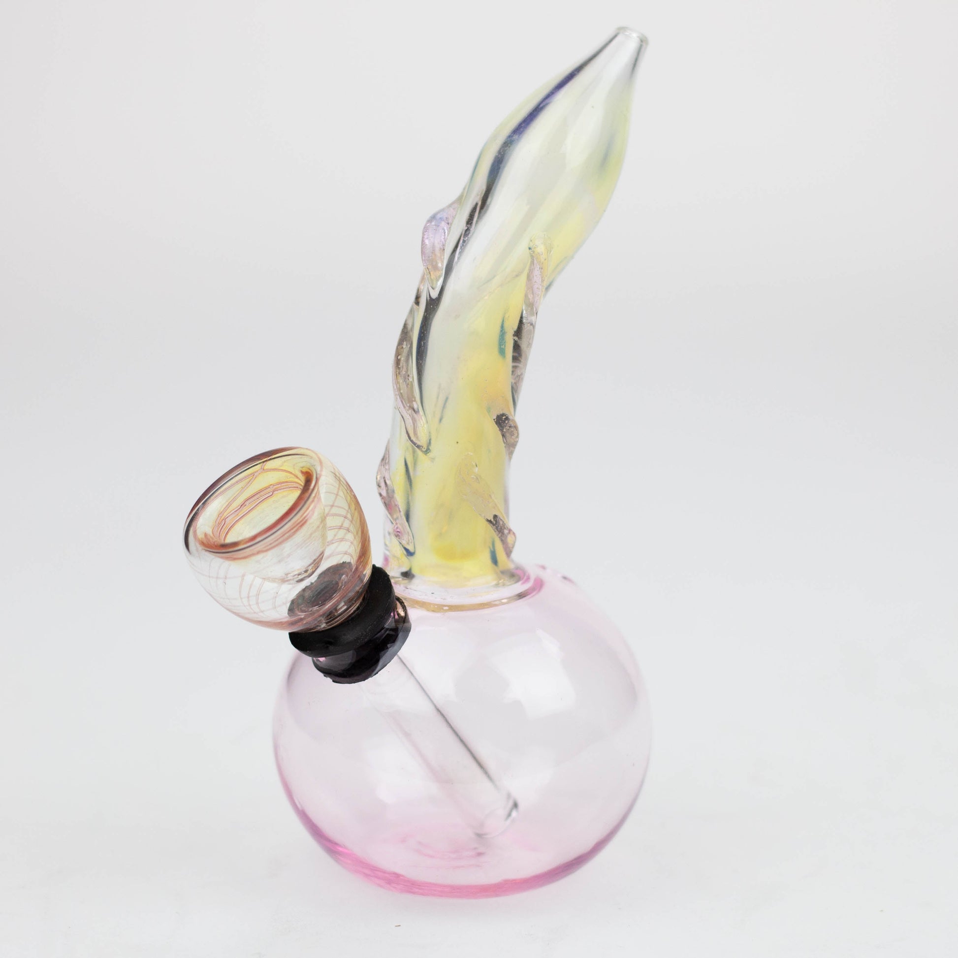 6" changing color glass water bong_1