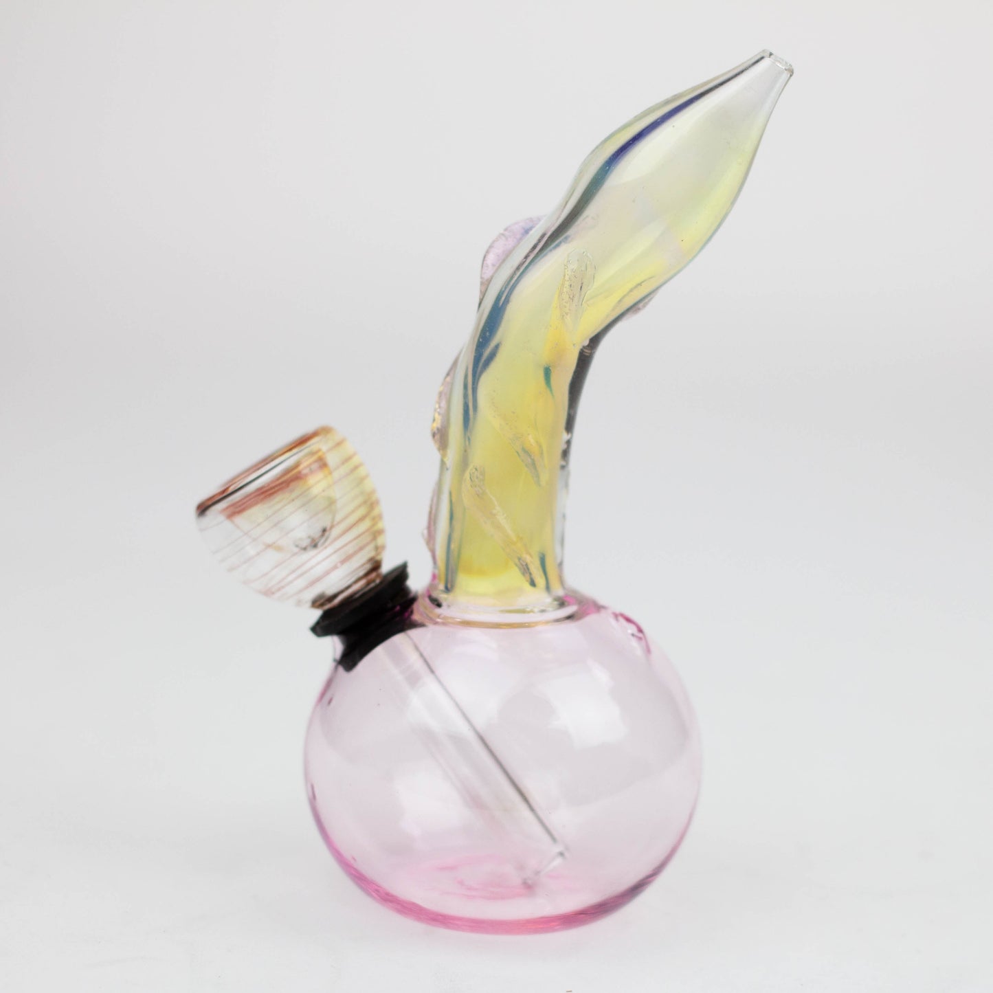 6" changing color glass water bong_3