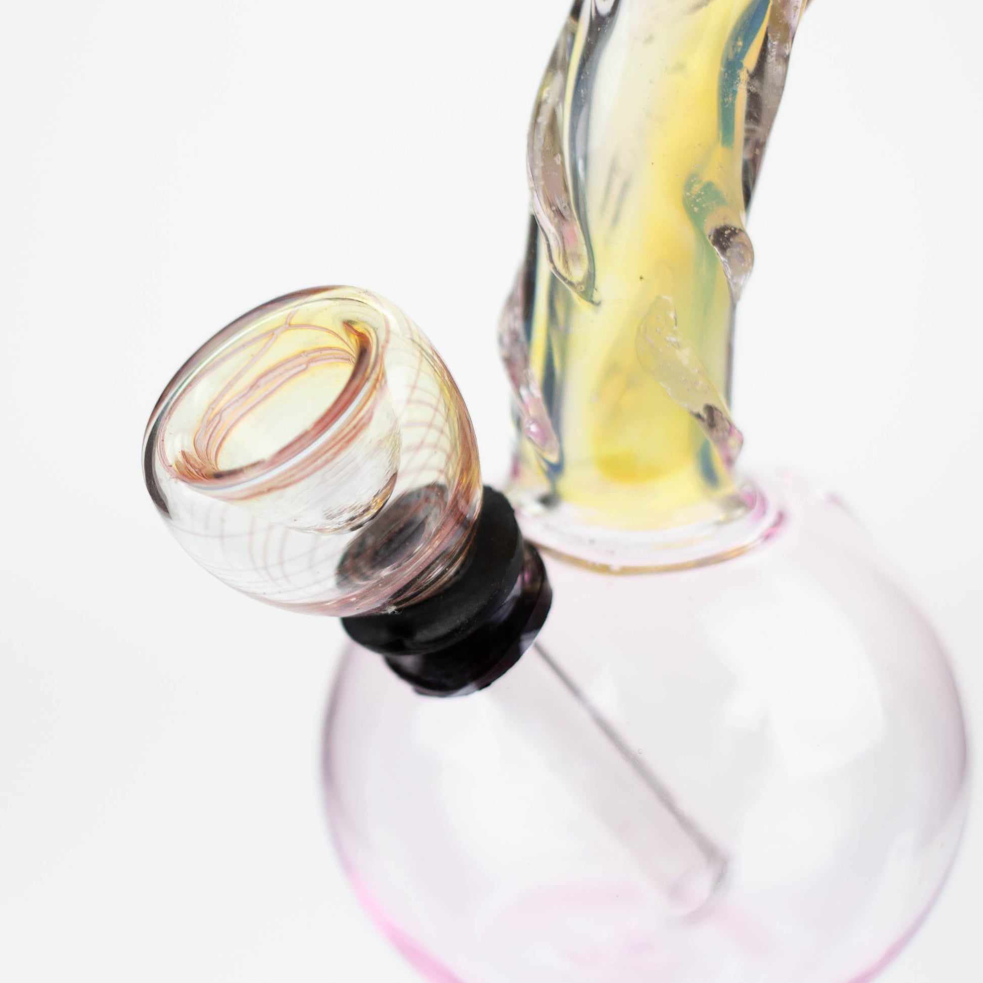 6" changing color glass water bong_5
