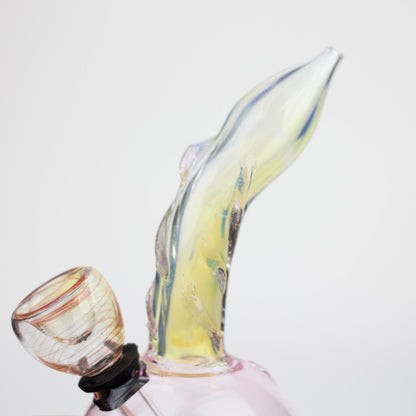 6" changing color glass water bong_6