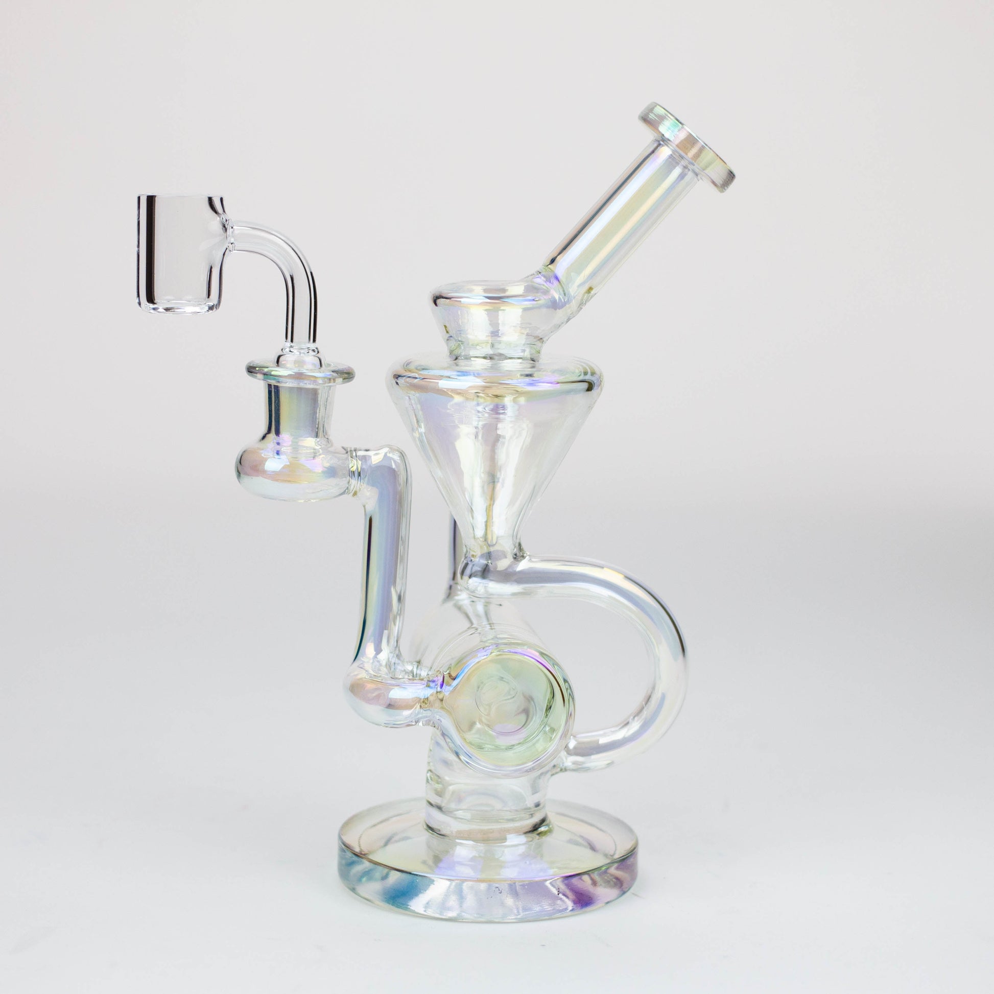 8" 2-in-1 electroplated glass recycler rig_1