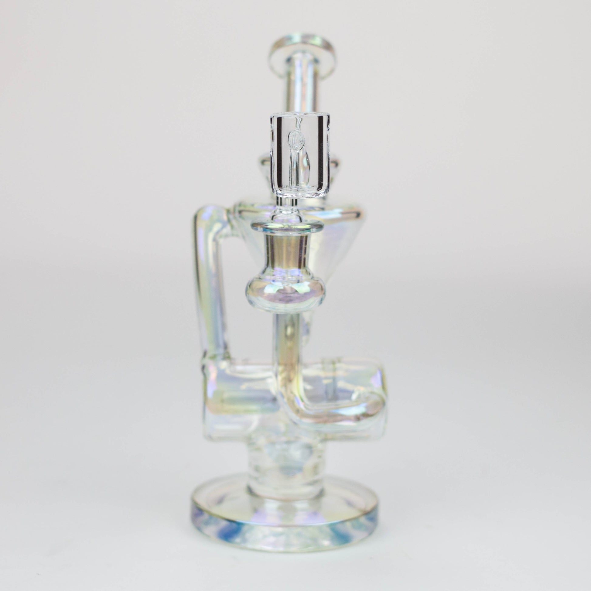 8" 2-in-1 electroplated glass recycler rig_2