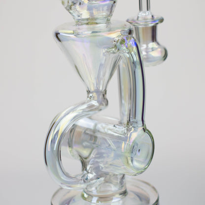 8" 2-in-1 electroplated glass recycler rig_3