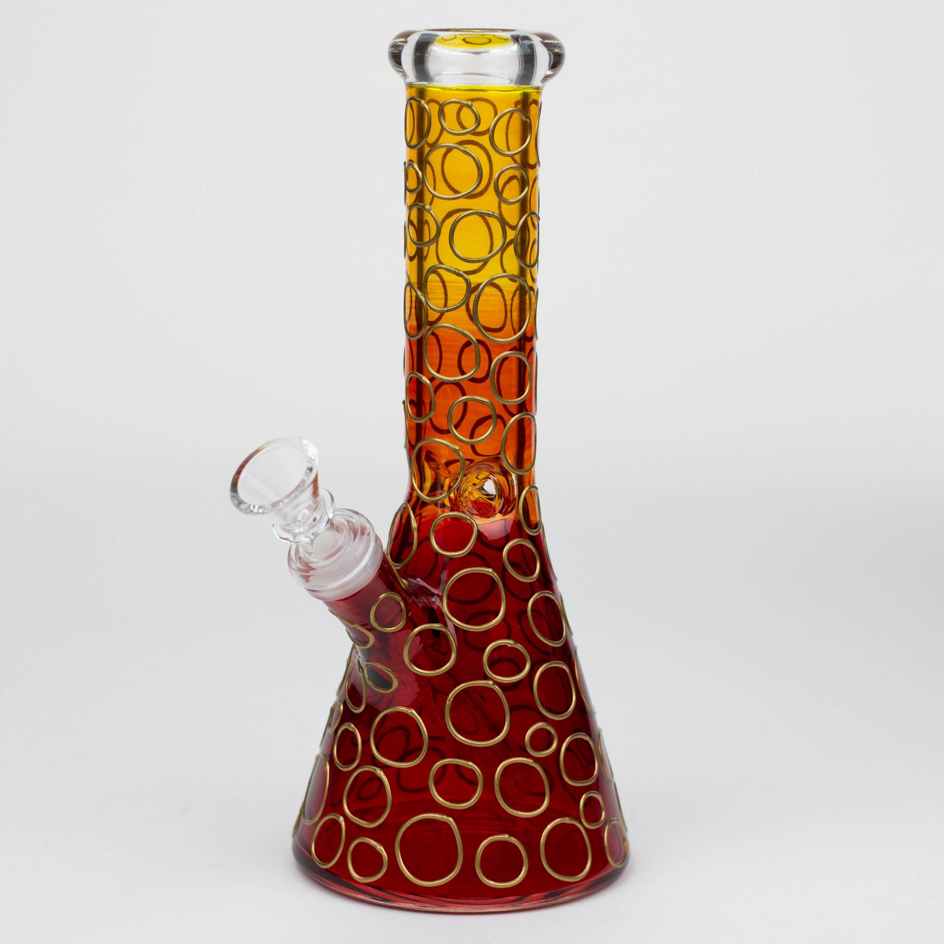 10" 3D Texture color dots beaker glass bong [HD20]_5