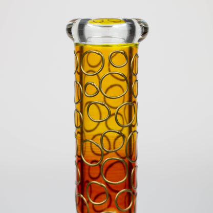 10" 3D Texture color dots beaker glass bong [HD20]_8