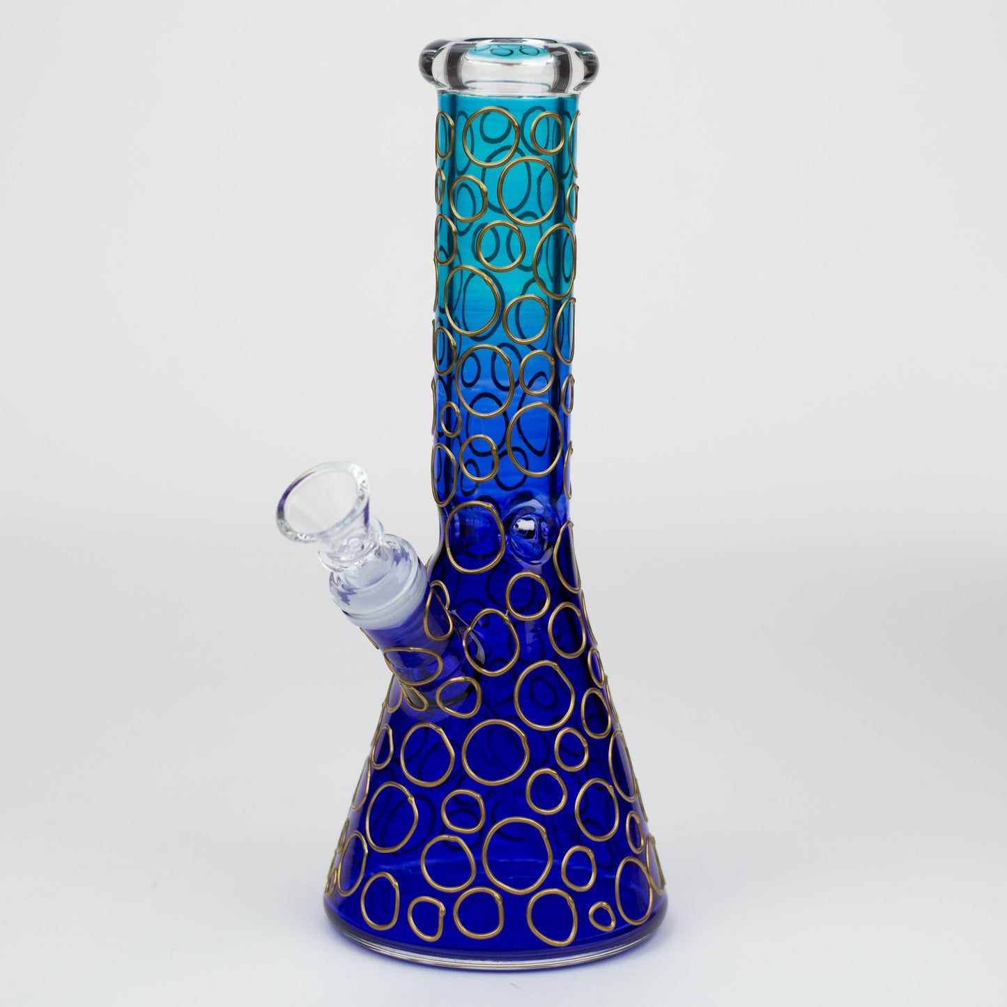 10" 3D Texture color dots beaker glass bong [HD20]_3