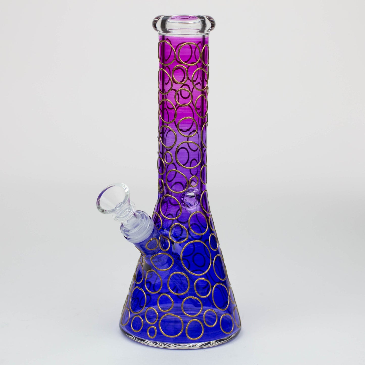 10" 3D Texture color dots beaker glass bong [HD20]_4