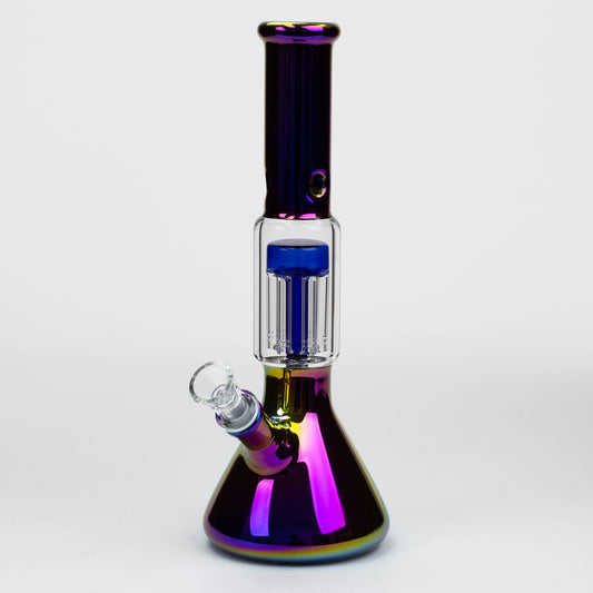 12" Electroplate glass water bong with 6 arms percolator [PHX111]_0