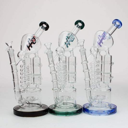 12" H2O Coil Glass water recycle bong [H2O-18]_0