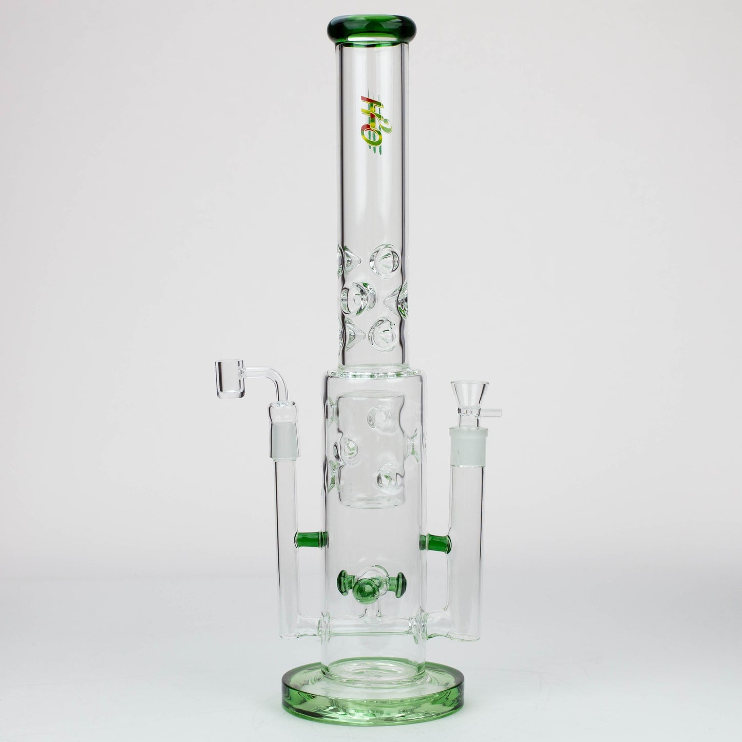 19" H2O 2-in-1 Double Joint glass water bong [H2O-22]_8