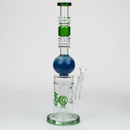 15" H2O Gold fumed sphere Glass water bong [H2O-23]_4