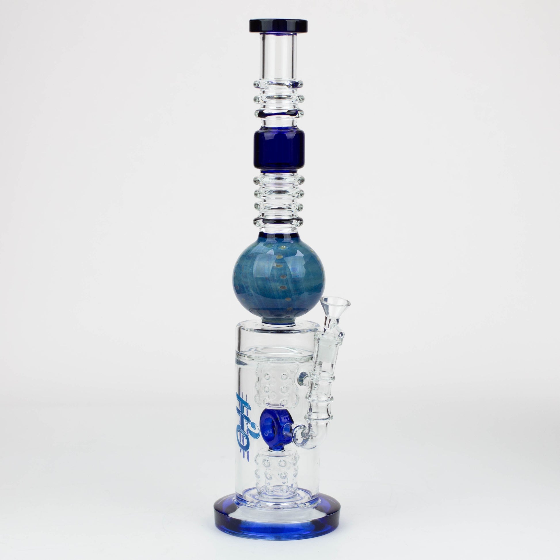 15" H2O Gold fumed sphere Glass water bong [H2O-23]_5