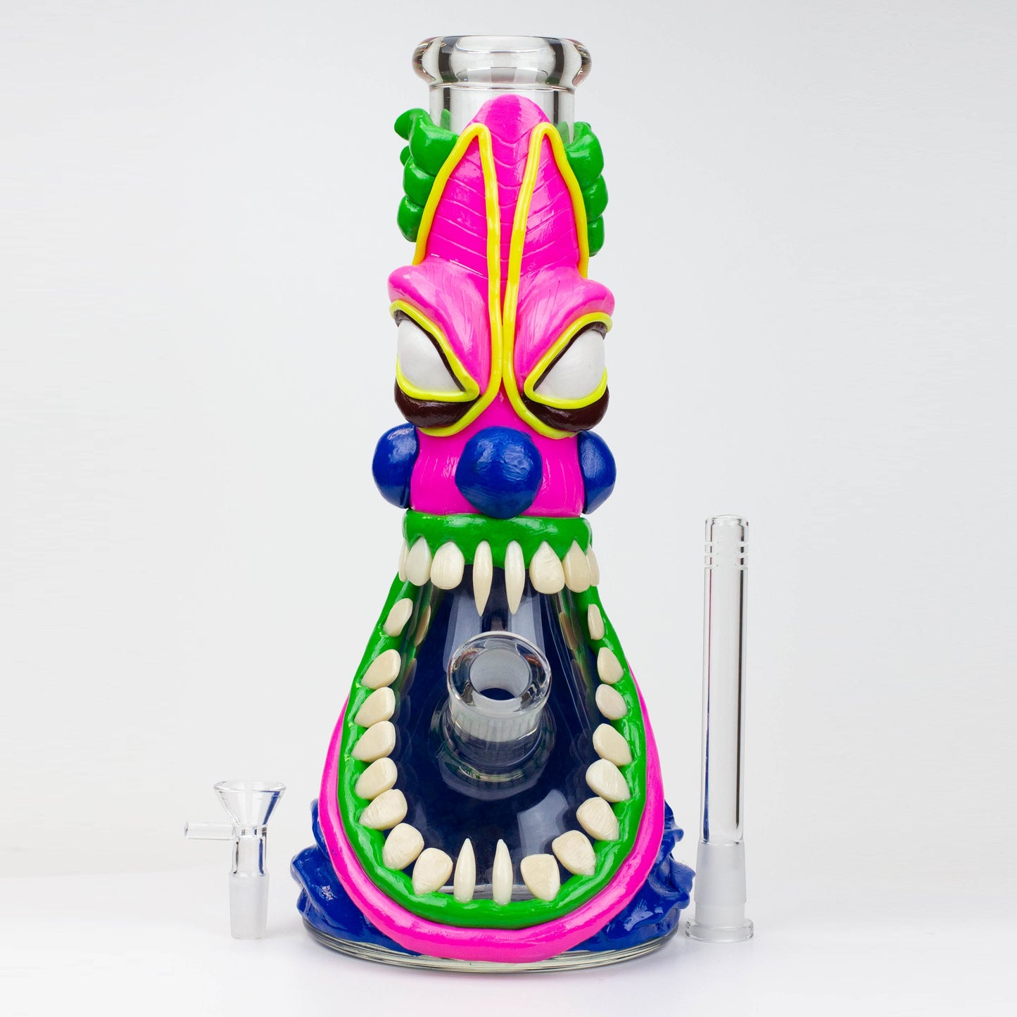 12.5"  Resin 3D artwork 7mm glass beaker water bong [TS109]_3