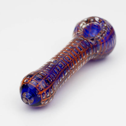 5" Spider web glass hand pipe_2