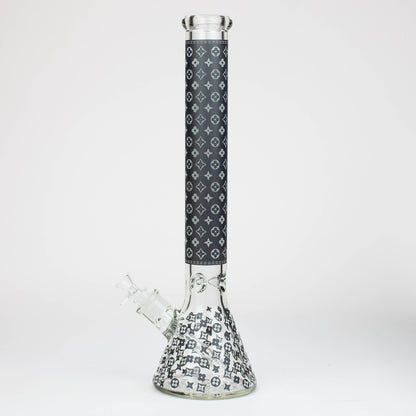 18" LV Glow in the dark 7 mm glass water bong_11