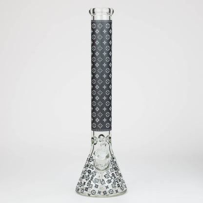 18" LV Glow in the dark 7 mm glass water bong_12
